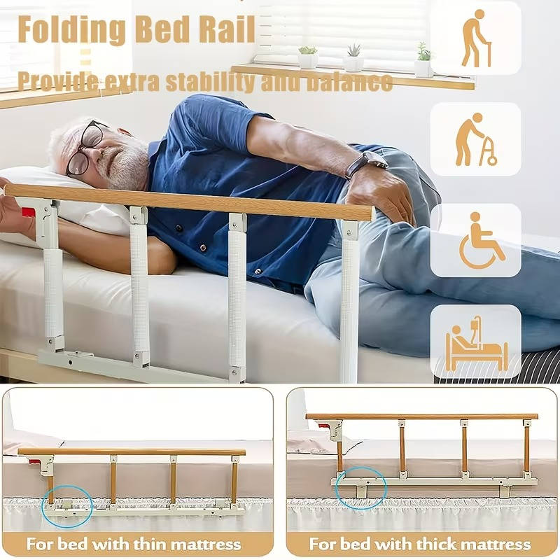 Adjustable Senior Bed Safety Barrier for Peaceful Sleep