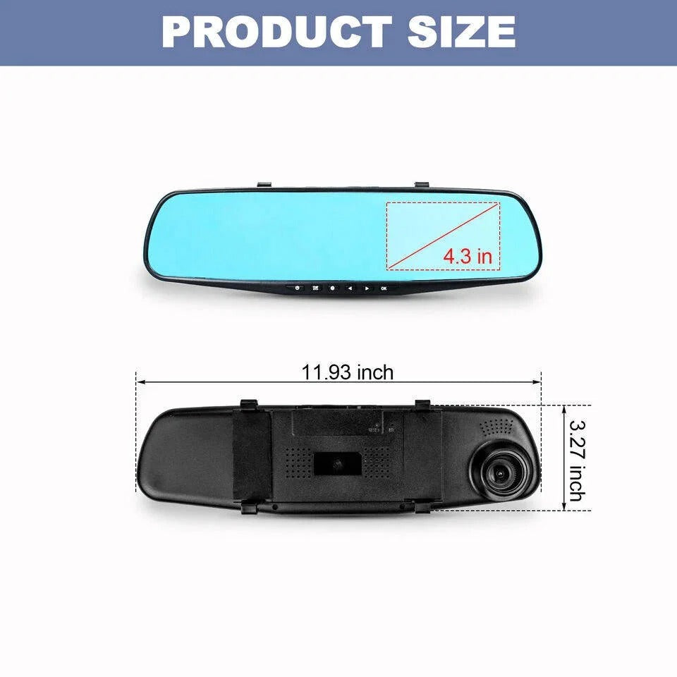 1080P HD Dual Lens Rearview Camera for Enhanced Safety