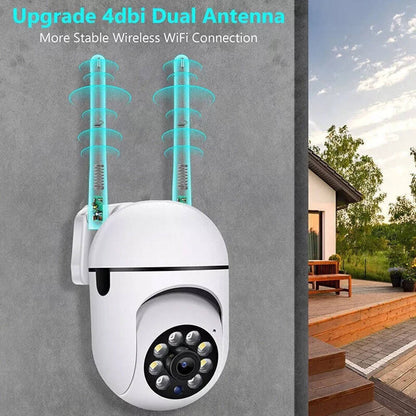 Dual Pack of Smart Outdoor WiFi Surveillance Cameras with Night Vision