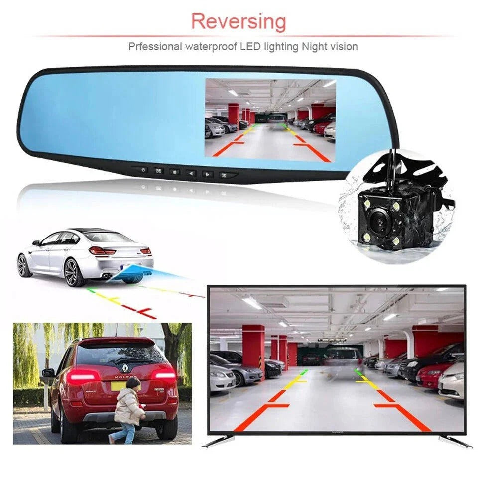 1080P HD Dual Lens Rearview Camera for Enhanced Safety