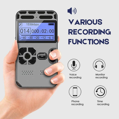 64GB Smart Digital Voice Recorder with MP3 Playback