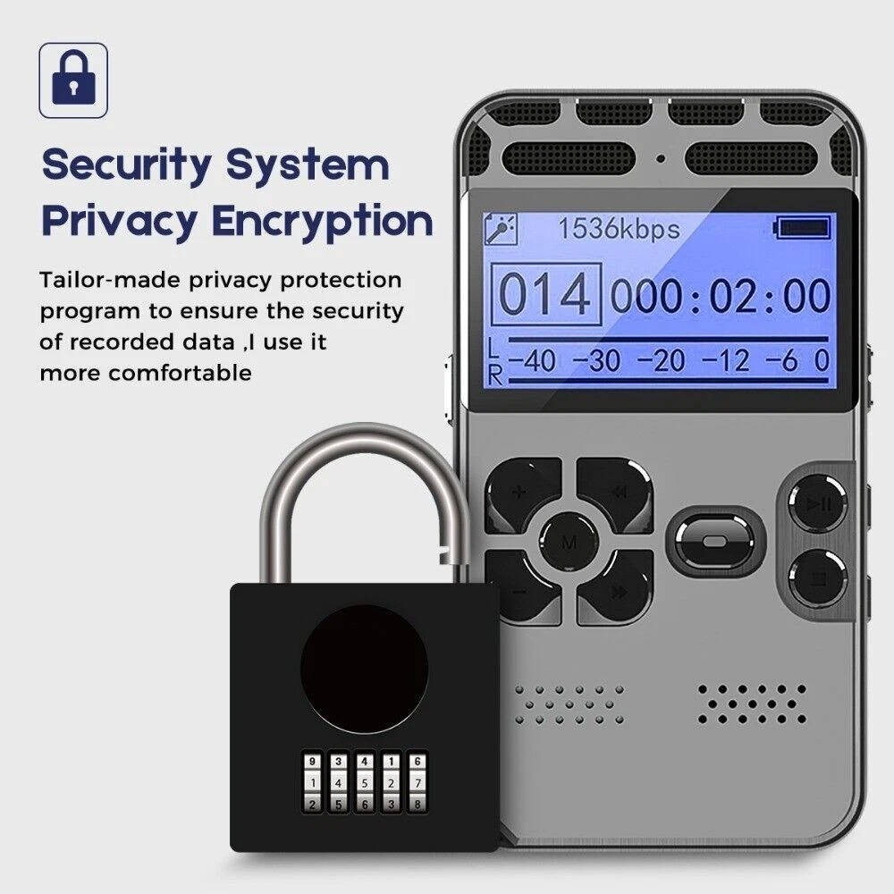 64GB Smart Digital Voice Recorder with MP3 Playback