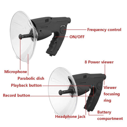 Wildlife Sound Tracker with 8x Magnification for Birdwatching