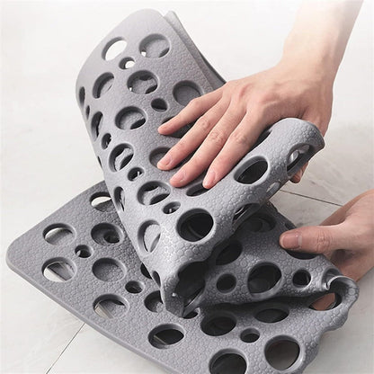 Non-Slip Shower Mat with Antimicrobial Protection and Textured Surface