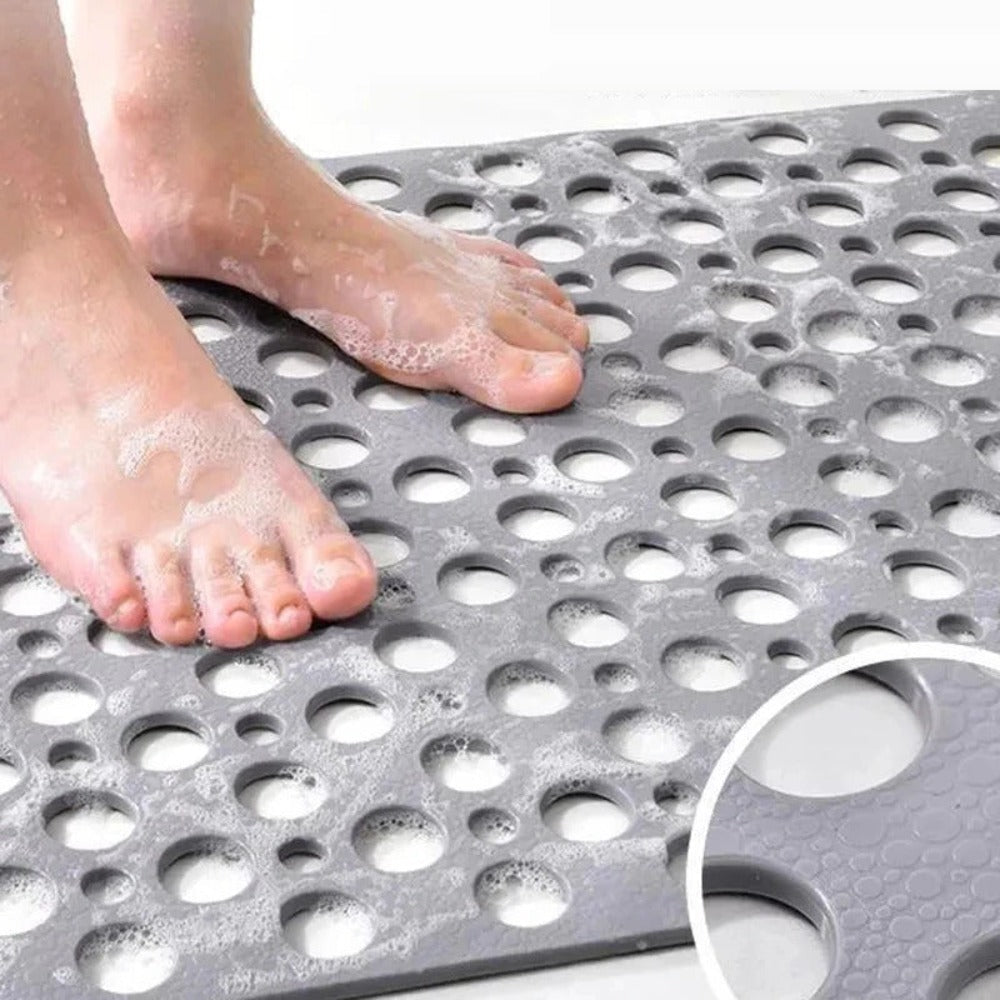 Non-Slip Shower Mat with Antimicrobial Protection and Textured Surface