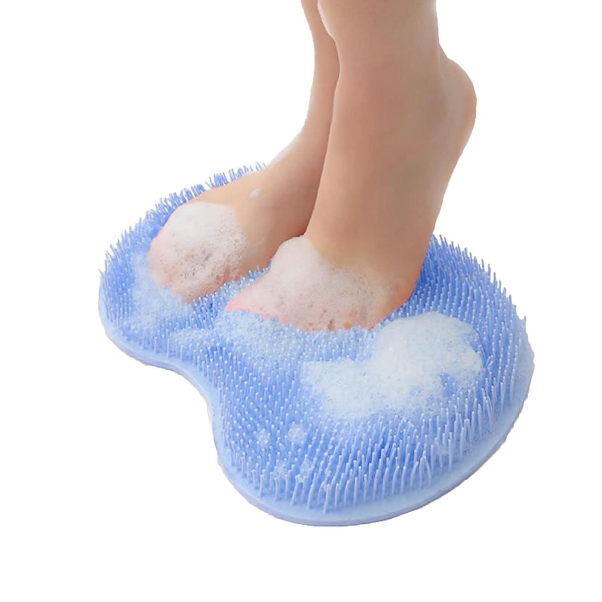 Foot Scrubber Mat Made of Silicone Featuring Suction Cups