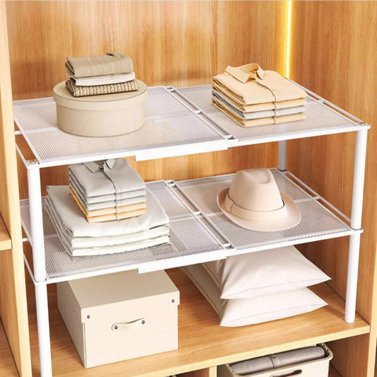 Adjustable Closet Shelf - Increases Storage Space