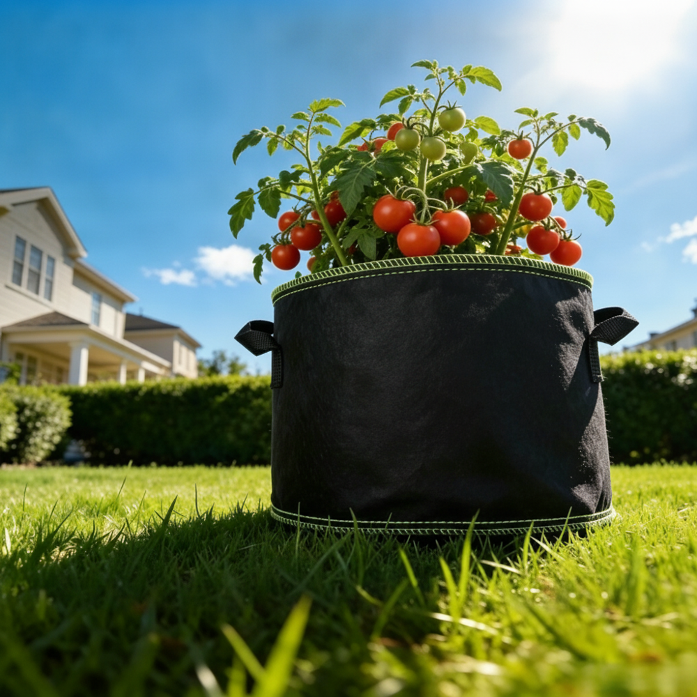 Set of 5 Fabric Planting Bags – 5 Gallon Size