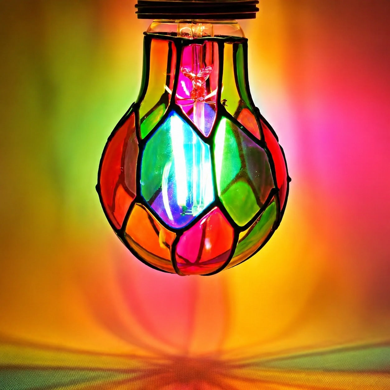 LED Light Bulbs with Leaded Glass – Set of 2