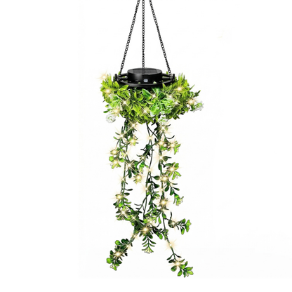 Solar Hanging Lantern with Ivy Design – 8 Lighting Options