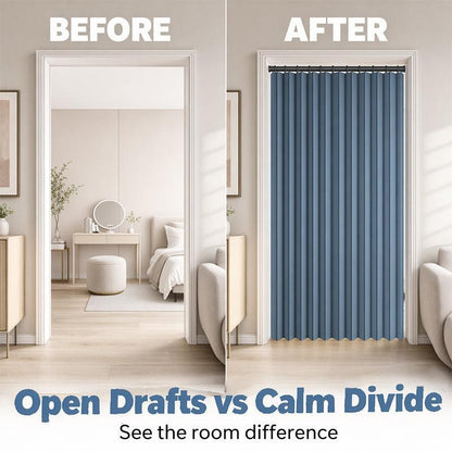 Magnetic Accordion Door Curtain – No-Drill Installation