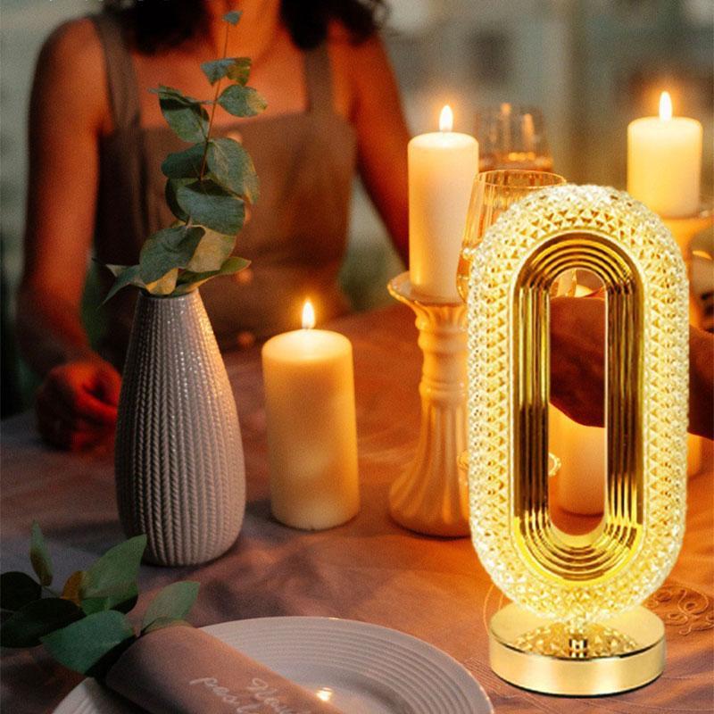 3-Color Rechargeable LED Crystal Lamp