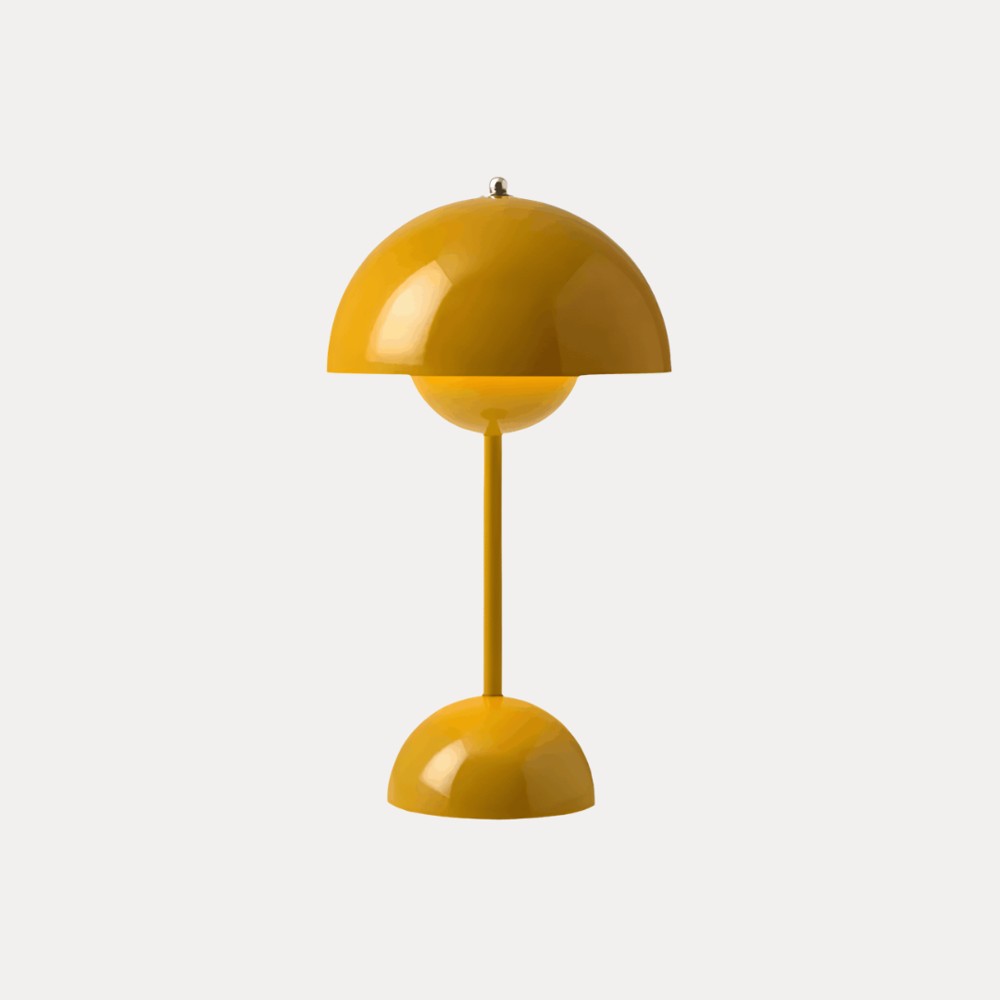 Table Lamp with Rechargeable Dome Shade