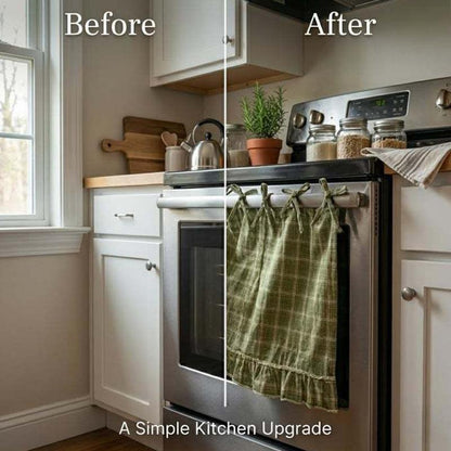 Plaid Oven Door Skirt with Ruffles