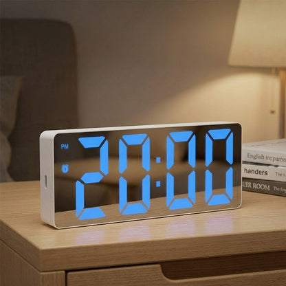 Mirror Finish Digital Clock with Alarm Function