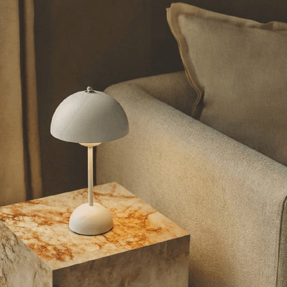 Table Lamp with Rechargeable Dome Shade
