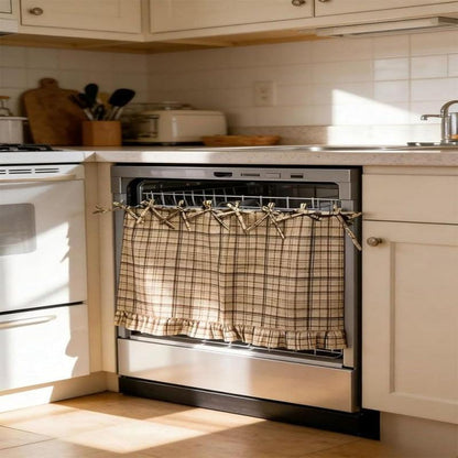 Plaid Oven Door Skirt with Ruffles