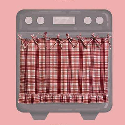 Plaid Oven Door Skirt with Ruffles