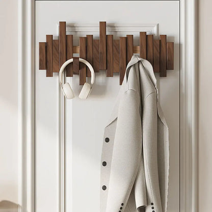 Folding Magnetic Hooks Wall-Mounted Coat Rack