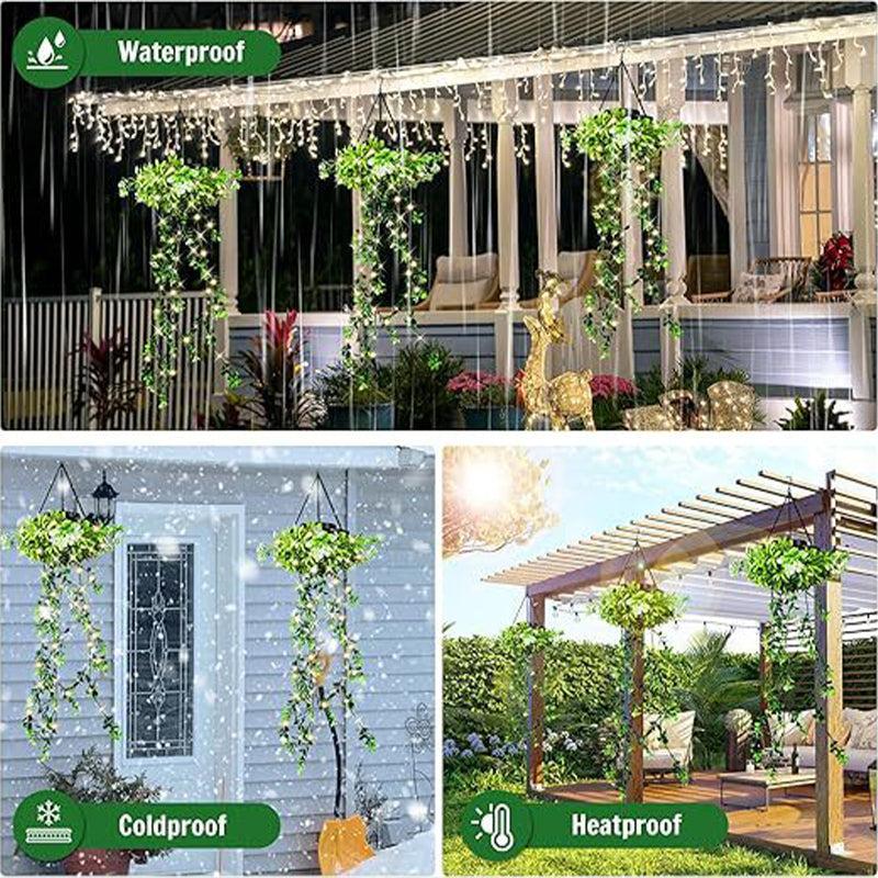 Solar Hanging Lantern with Ivy Design – 8 Lighting Options