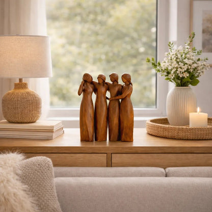 Decorative Resin Figures – Friendship-Themed Sculpture