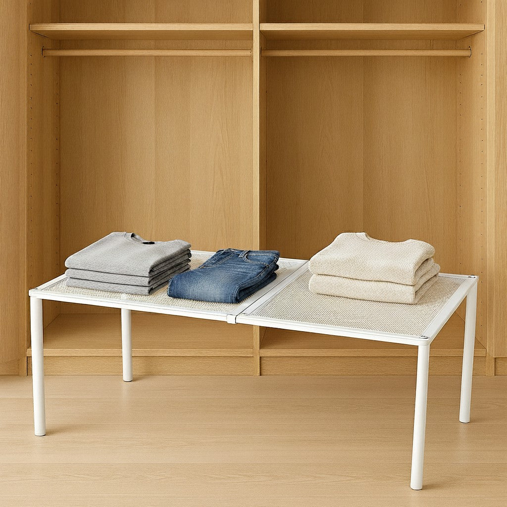 Adjustable Closet Shelf - Increases Storage Space