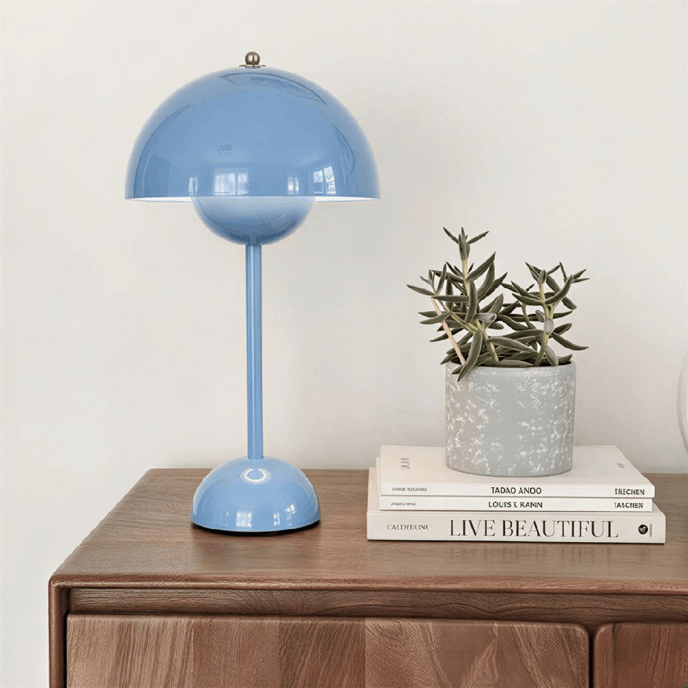 Table Lamp with Rechargeable Dome Shade