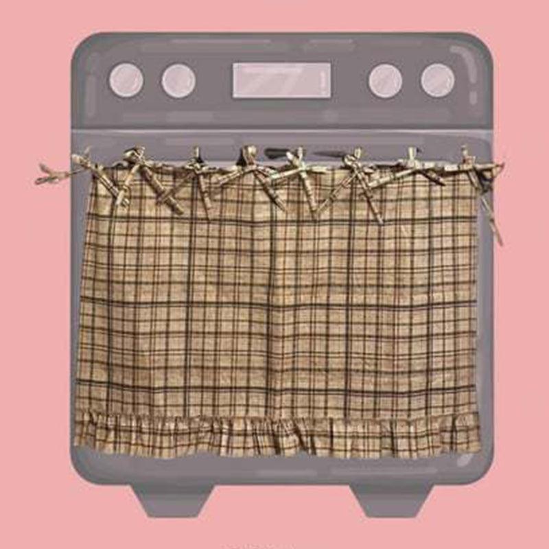 Plaid Oven Door Skirt with Ruffles