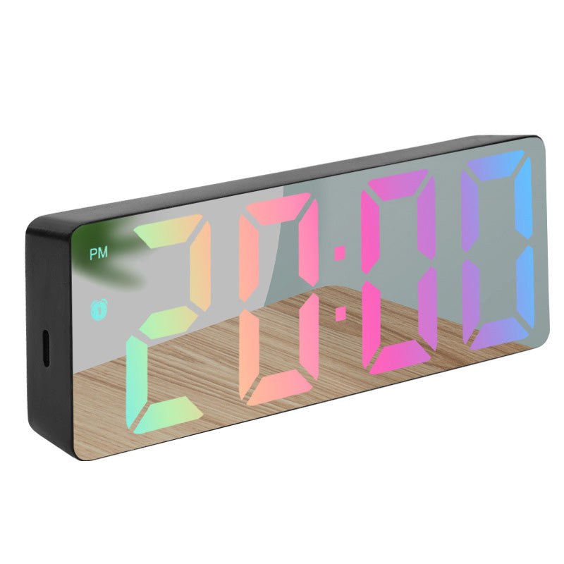 Mirror Finish Digital Clock with Alarm Function