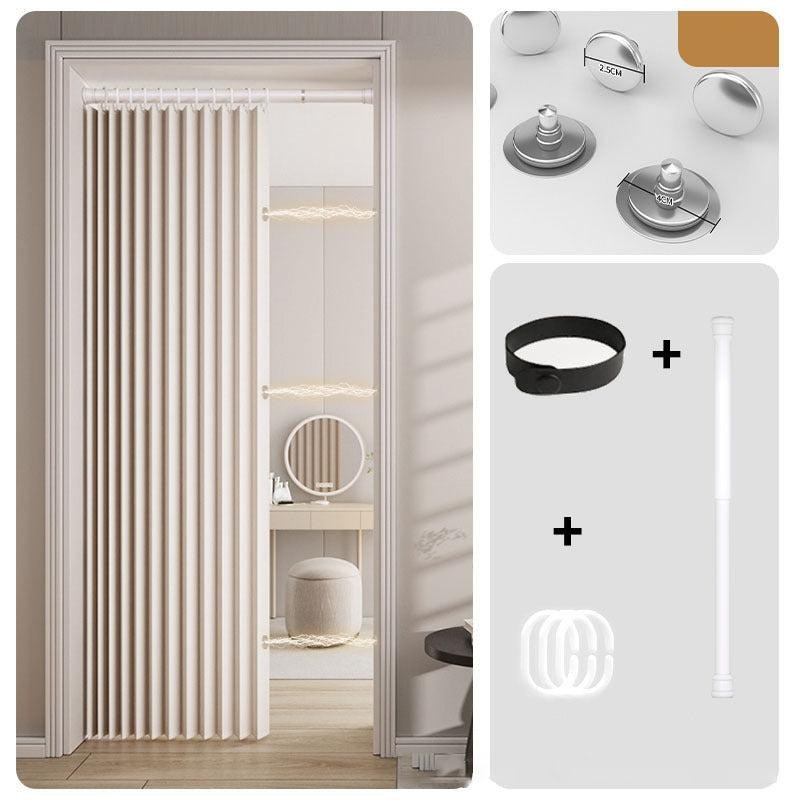 Magnetic Accordion Door Curtain – No-Drill Installation