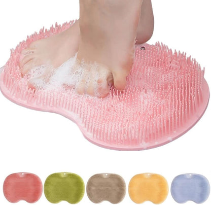 Foot Scrubber Mat Made of Silicone Featuring Suction Cups