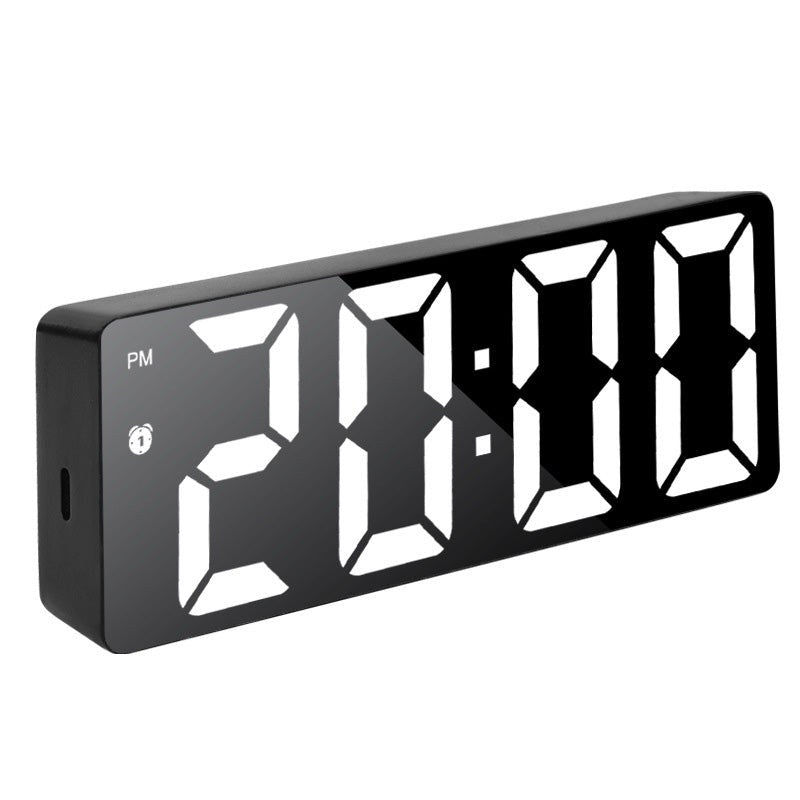 Mirror Finish Digital Clock with Alarm Function