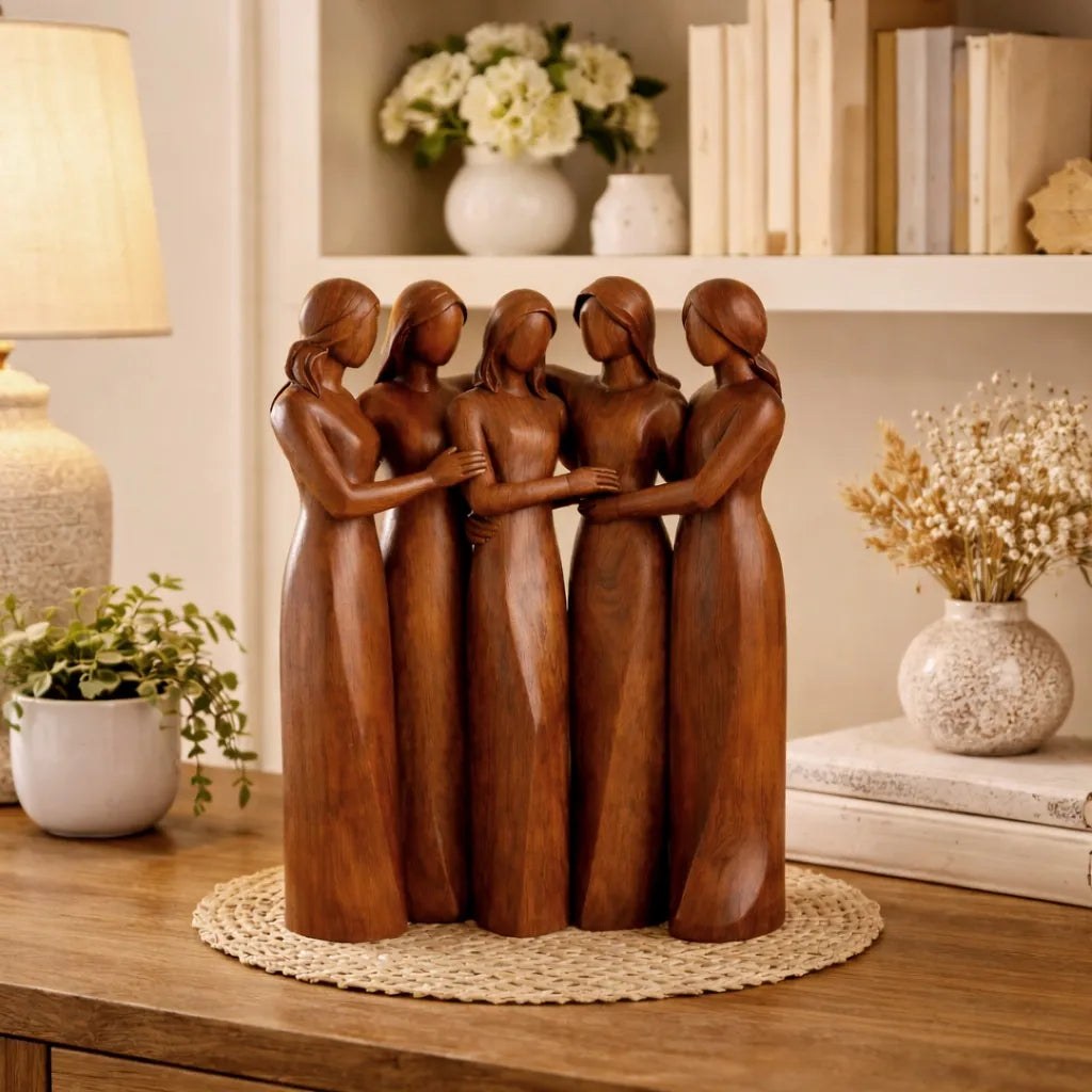 Decorative Resin Figures – Friendship-Themed Sculpture