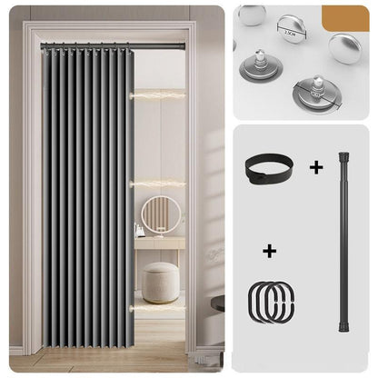 Magnetic Accordion Door Curtain – No-Drill Installation
