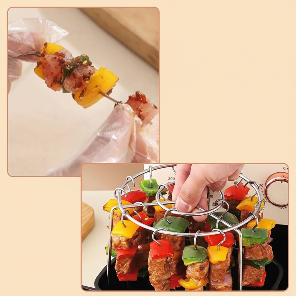 Skewer Rack for Air Fryer - Made of Stainless Steel
