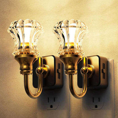 Retro Wall-Mounted Night Light with Plug-In Design