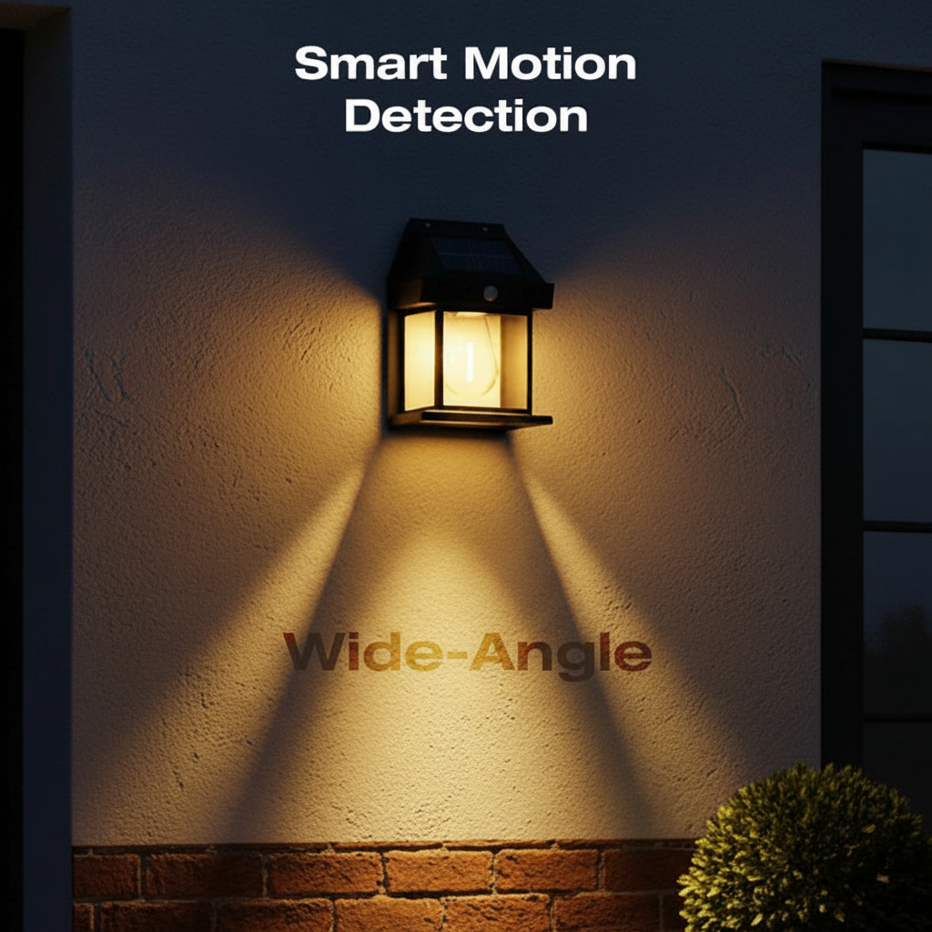 Motion Sensor Wall Light – Solar-Powered Outdoor Illumination