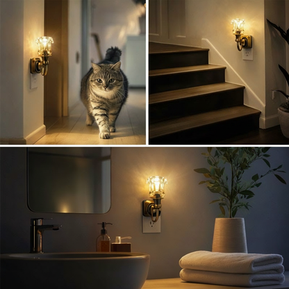 Retro Wall-Mounted Night Light with Plug-In Design