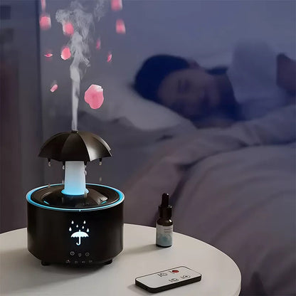 LED Light Humidifier with Rotating Umbrella Design