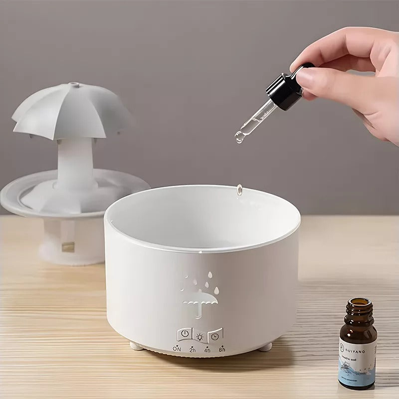 LED Light Humidifier with Rotating Umbrella Design