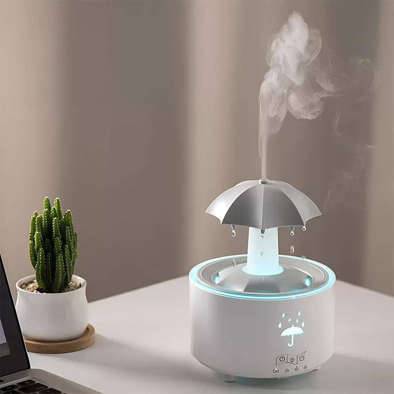 LED Light Humidifier with Rotating Umbrella Design