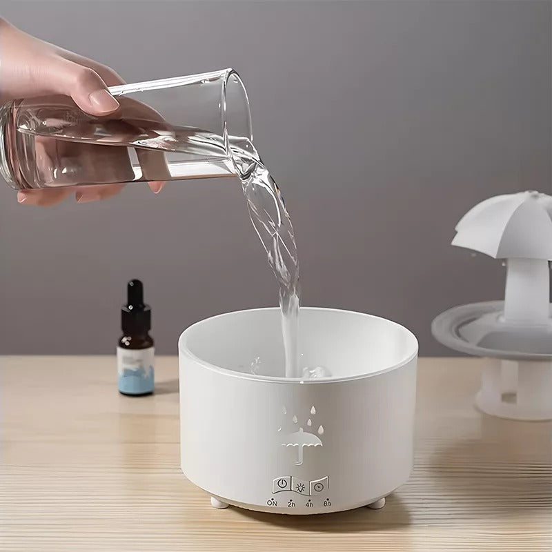 LED Light Humidifier with Rotating Umbrella Design