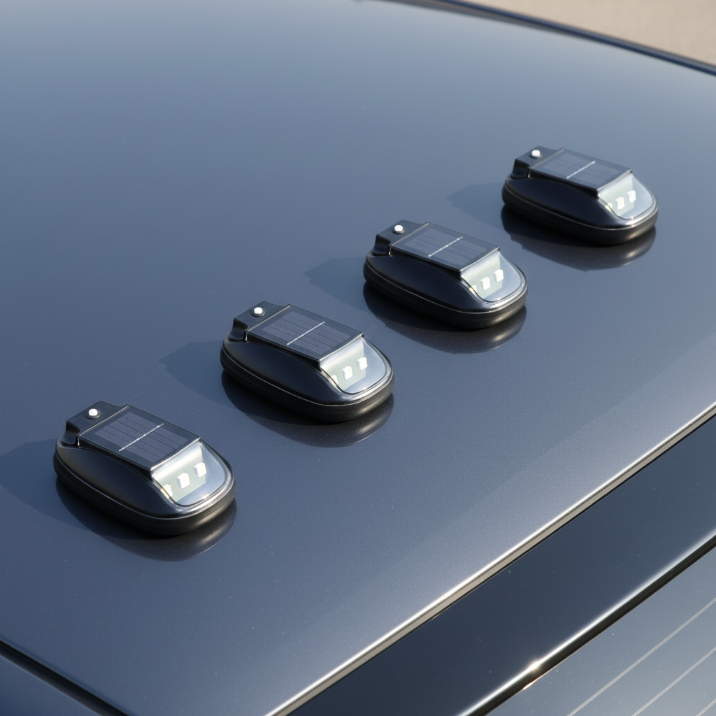 RGB Car Roof Light Powered by Solar Energy