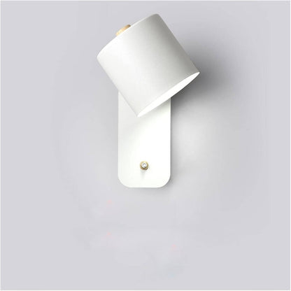 Adjustable 180 Degree LED Wall Sconce with Wood Accent for Bedroom and Living Room