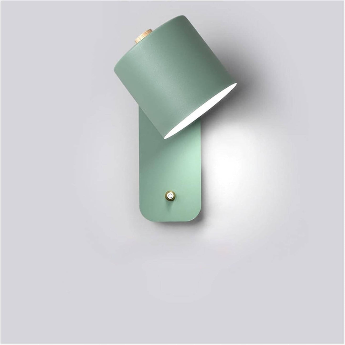 Adjustable 180 Degree LED Wall Sconce with Wood Accent for Bedroom and Living Room
