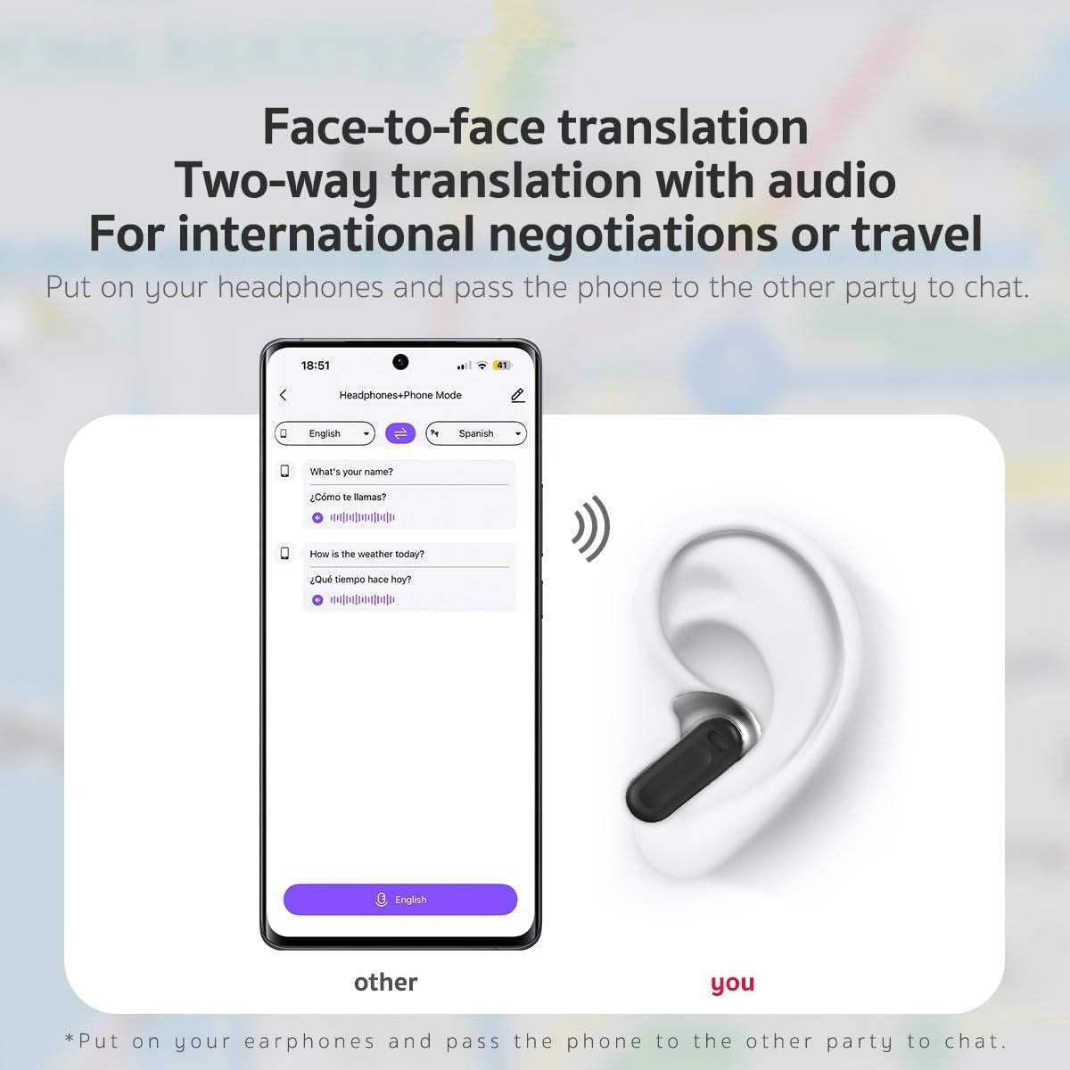 Instant Conversational Earbuds – Wireless Language Translator