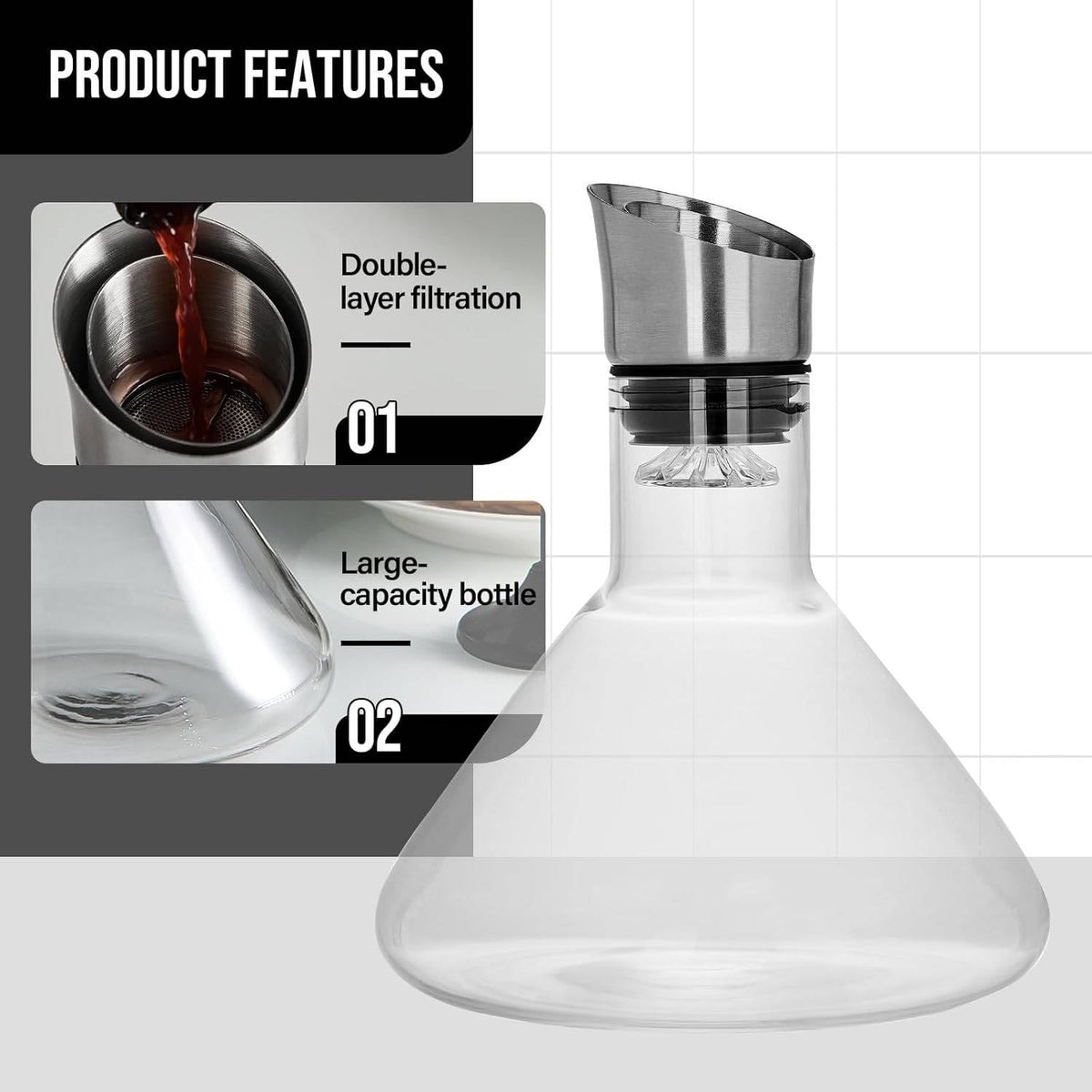 Elevate Your Wine Experience with a 1.5 Quart Aerating Carafe