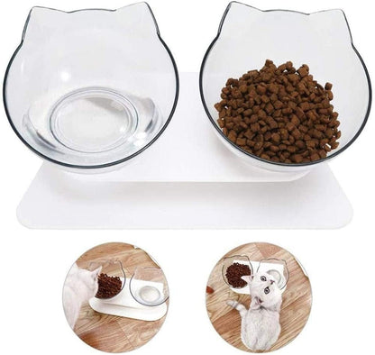 Elevated Cat Feeder for Comfortable Eating and Reduced Vomiting