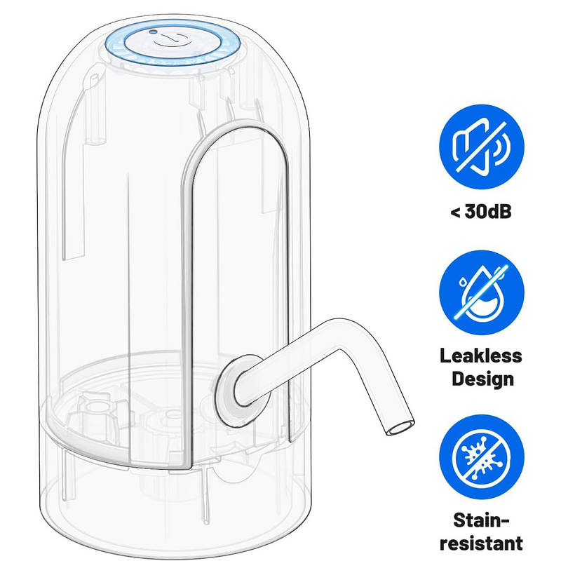 USB Rechargeable Electric Water Dispenser with Auto Shutoff for 3-5 Gallon Bottles