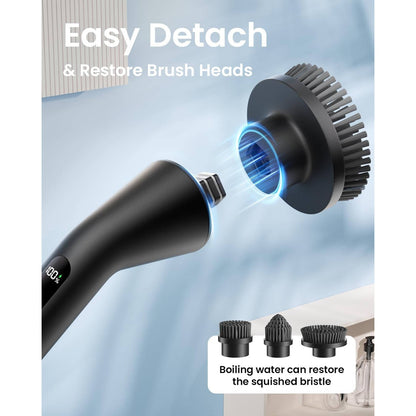Rechargeable Power Scrub Brush with Adjustable Handle for Easy Cleaning